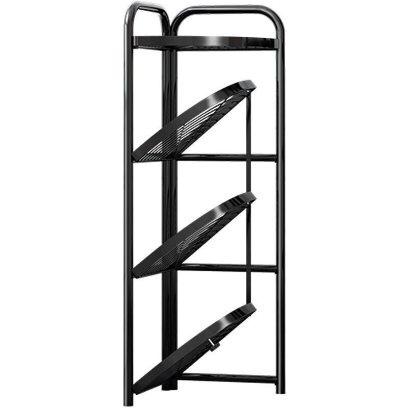 Storage Stand Organizer Foldable Rack Metal Bathroom Kitchen Corner Shelf YR-503 4 Tier Storage