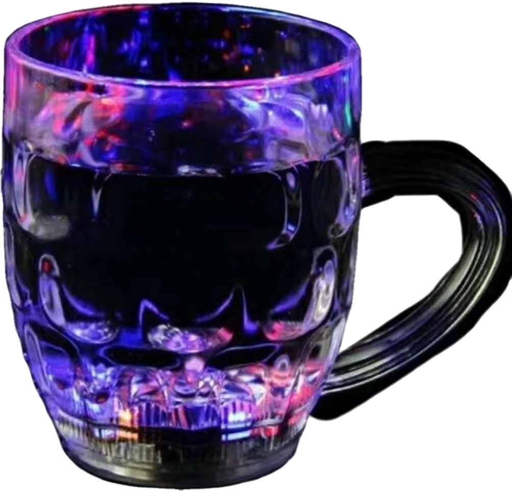 LED Wine Champagne Light up Glasses LED Cup Whisky Glasses Flashing LED Liquid Activated for Bar Box Christmas Round