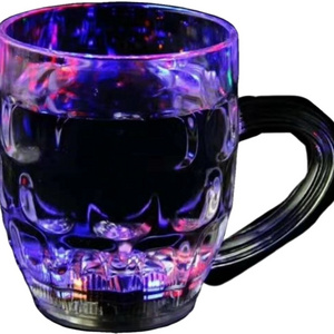 LED Wine Champagne Light up Glasses LED Cup Whisky Glasses Flashing LED Liquid Activated for Bar Box Christmas Round