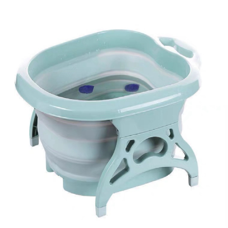 12 2021 New Portable Bathtubs Foldable Foot Soaking Bucket Foaming Massage Bucket Household Sauna Bathtub Pedicure Bath Plastic