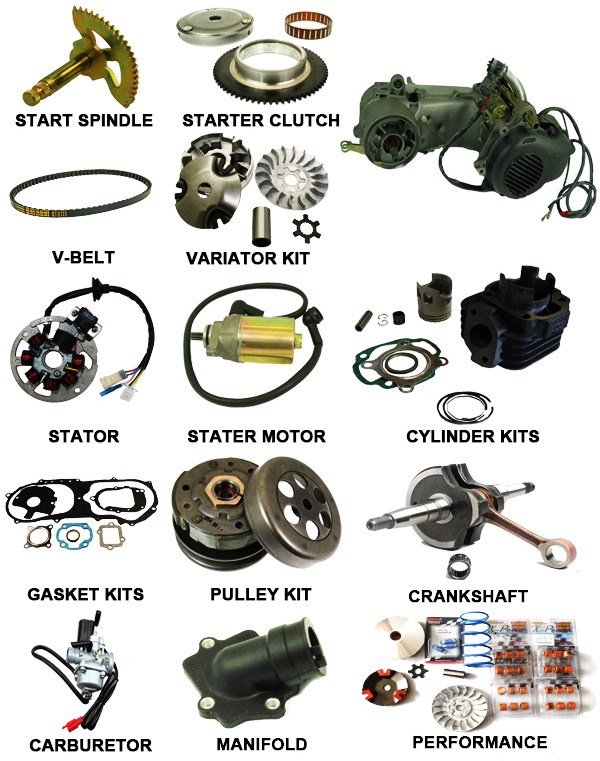 1E40QMB GY6 50CC 2-STROKE JOG CVT STYLE ENGINE ASSY AND SPARE PARTS for gasoline Scooter