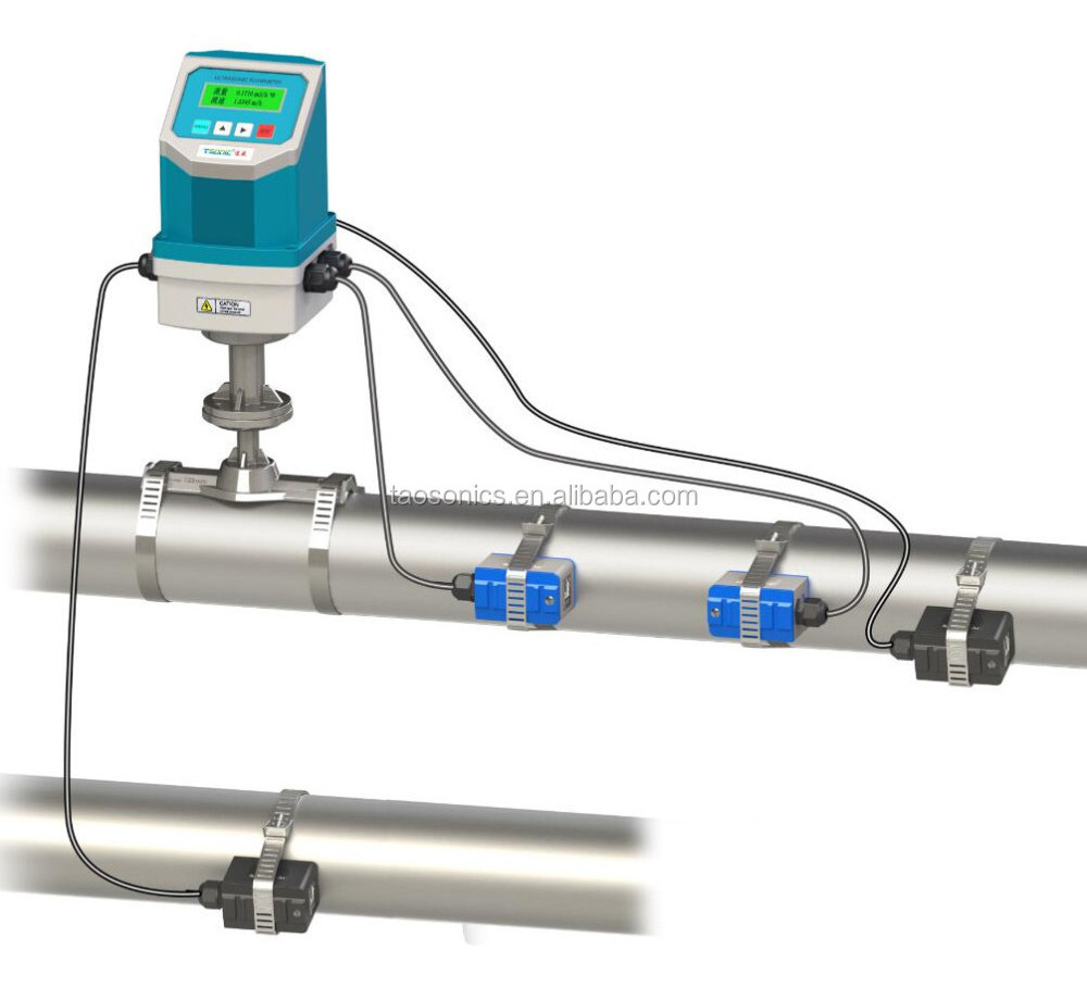 TSONIC Modbus Wireless Flange Type Oil Ultrasonic Water Flow Meter Transmitter TUF-2000F2