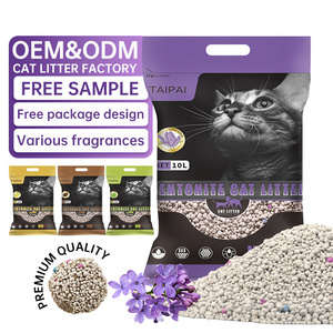 OEM Natural Organic Clumping Mineral Premium Fragrant Ball Shape cat sand dust free clumping color Clay Bentonite Cat Litter