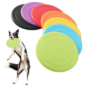 Custom Logo 7 Inch Dog Pet Interactive Training Floating Water Soft Flying Disc Dog Pet Training Flying Throw Catch Disc toy