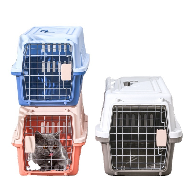 Taotaopets Portable Pet Carrier Outdoor Travel Plastic Dog Pet Cages Carriers Car Travel  Accessories