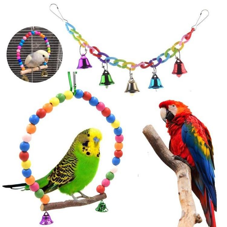 12 items in 1 pack Parrots Birds Swing Toys Parrot Accessories Bird Cages Toy swing Slide bridge decor ladder bird training