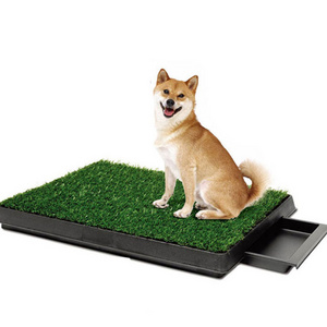 Dog Grass Pet Loo Indoor/Outdoor Portable Potty Dog Potty Pat toliet Artificial Grass Patch Bathroom Mat