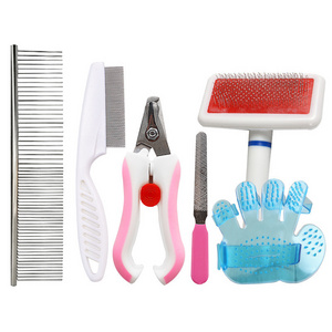 Manufacturers Grooming Kit Pets Dogs Brush Set Pet Grooming Set Hair Removal Comb Dog Brush Set