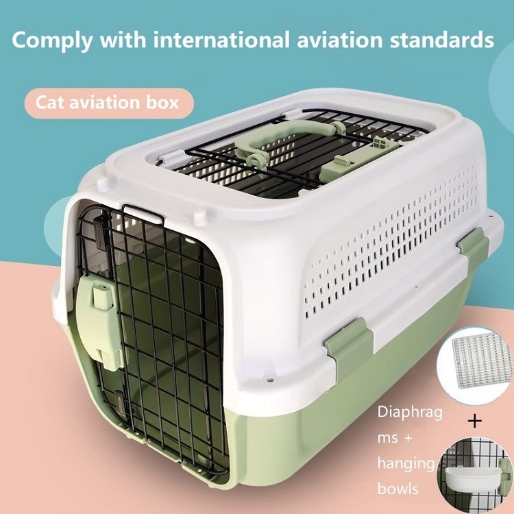 Portable Airline Approved Pet Cages Cat Travel Carrier Houses Metal Playpen Rabbit Wooden Pet Puppy Cat Cages With Wheels