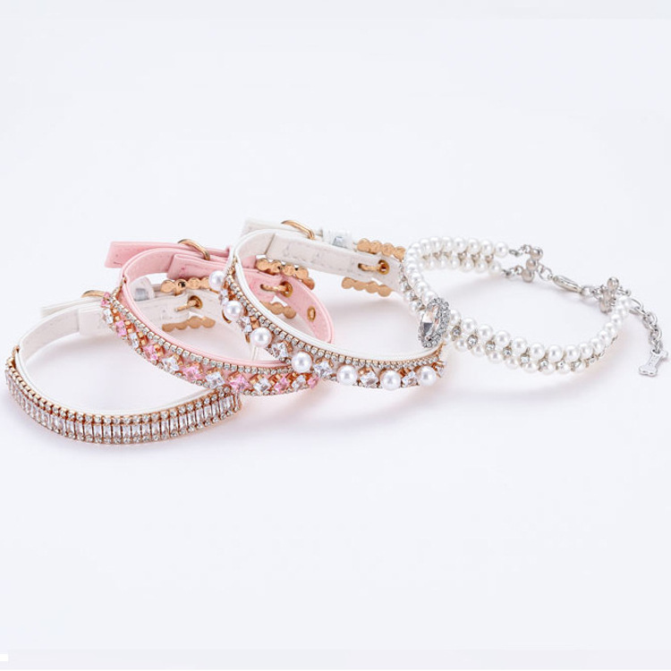 Pet Jewelry Pearl Diamond Collar Pearl Cat Necklace Small And Medium Size Dog Collar Jewelry