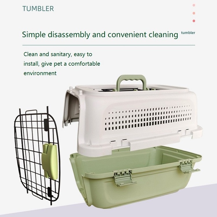 Portable Airline Approved Pet Cages Cat Travel Carrier Houses Metal Playpen Rabbit Wooden Pet Puppy Cat Cages With Wheels