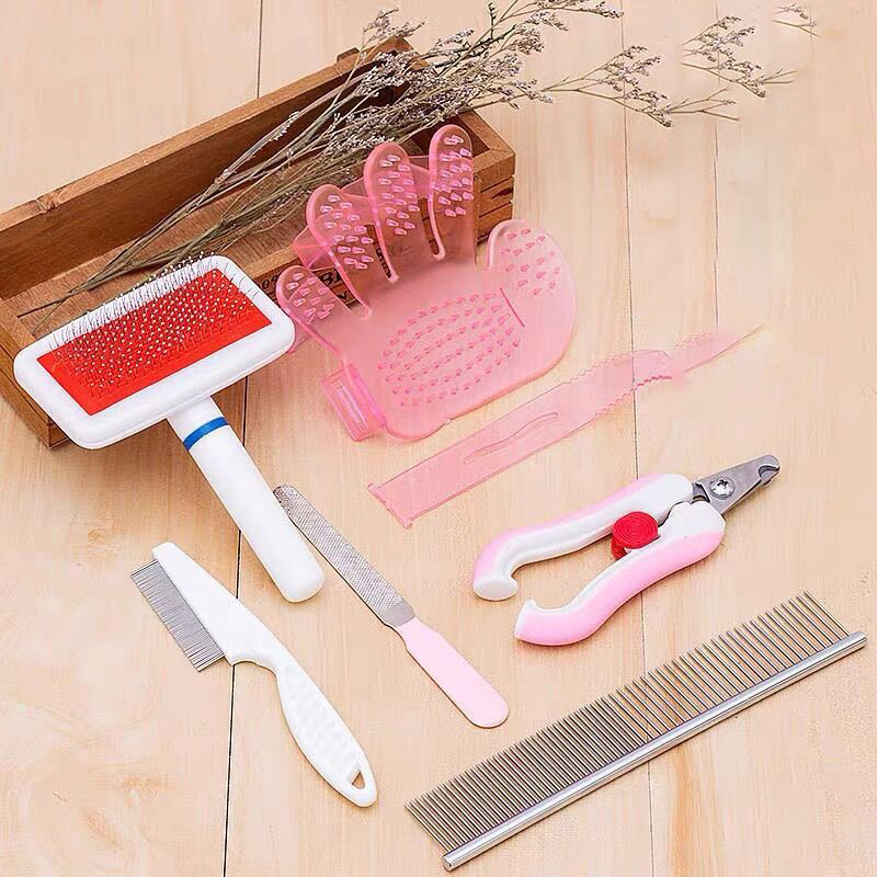 Manufacturers Grooming Kit Pets Dogs Brush Set Pet Grooming Set Hair Removal Comb Dog Brush Set