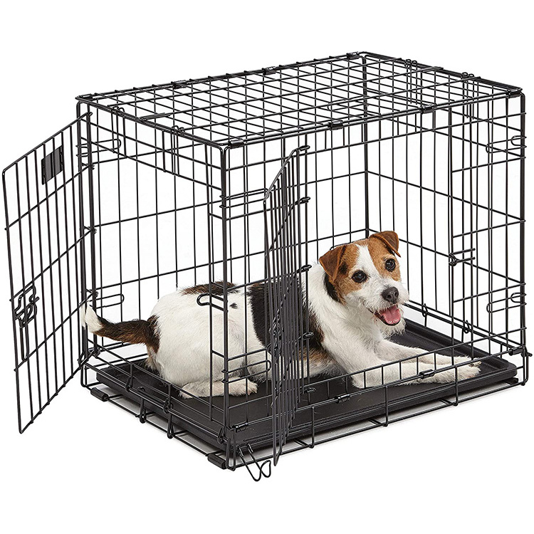 Wholesale Small Medium Metal Dog Cage Storage Foldable Folding Metal Dog Crate Single Door & Double Door Dog Crates