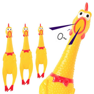 Wholesale Cheap 16/39/42cm Dog Squeak Toys Screaming Rubber Chicken Bite Resistant Chew Squeaky Toy Screaming Chicken Sound Toy