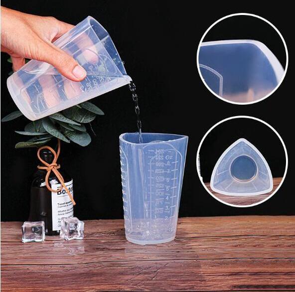 T1181 New design triangle silicone measuring cup molds DIY resin tool