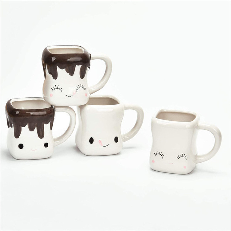 Mini Marshmallows Ceramic Coffee Mugs Hot Chocolate Porcelain Cups