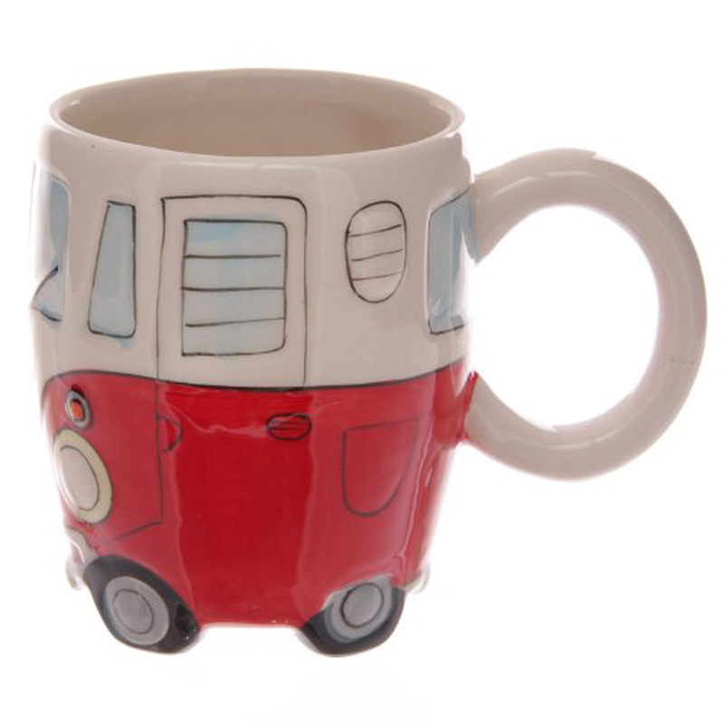 TAOXIN Hot sales 12 oz ceramic Car shape 3D coffee mugs with handgrip