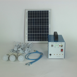 10W small solar power system with 2 USB sockets 2 bulbs1 for mobile phone charging polysilicon battery lighting iron case