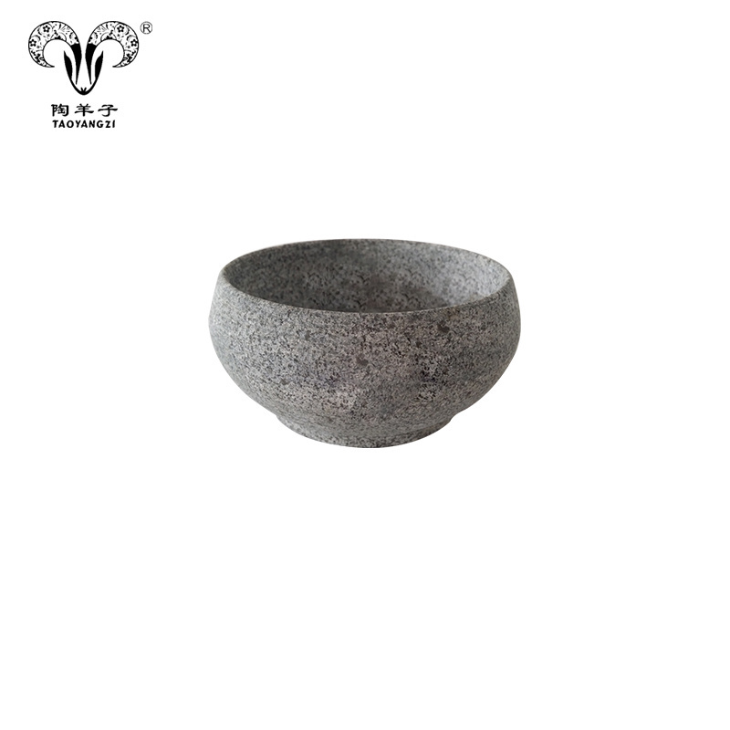 Natural stone making stone bowl granite bowl round stone bowl