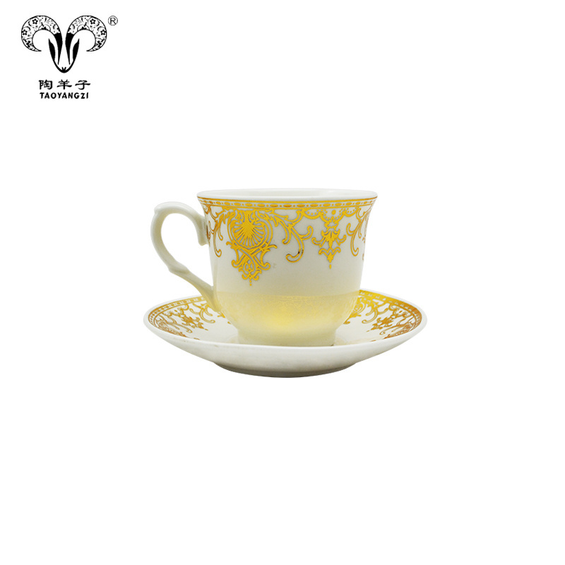 Wholesale Arab Tea Cup Set Afternoon tea  Coffee Ceramic cup saucer set