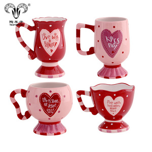 Hot Ceramic Mug tall Hand-painting Creative Cute girls Coffee Mug kids cups