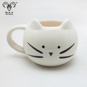 Wholesale tableware cat shape custom 3d animal shaped coffee mug