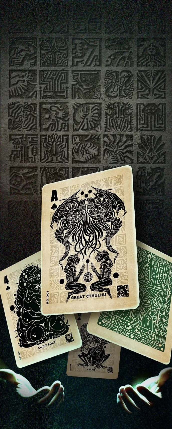 Series Collection Playing Cards Exquisite Cool Patterned Poker Organizer Customized Cthulhu The Call of Csulu Poker Card