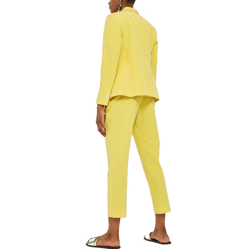 OEM Lemon Yellow Blazer with Trouser Women Suits