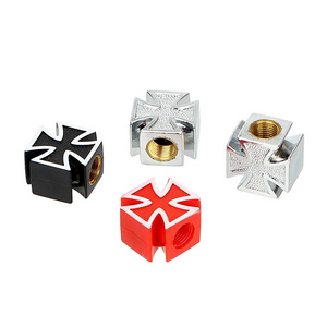 Car Tire Air Valve Cap Covers penutup injap udara Universal Wheel Cap car Tyre Stem Air Cap Cross Style For Bicycle Motorcycle