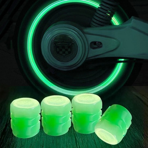 Motorcycle Bicycle Wheel Styling  Night Light Tyre ABS Valve Stem Luminous Car Tire Valve Cap