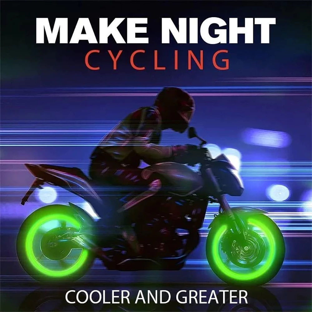 Motorcycle Bicycle Wheel Styling  Night Light Tyre ABS Valve Stem Luminous Car Tire Valve Cap