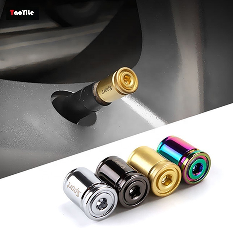 Sport Metal  Safety Lock Wheel tapas de valvulas de neumaticos Anti Theft Tire Valve Cap For Motorcycle Bike Car