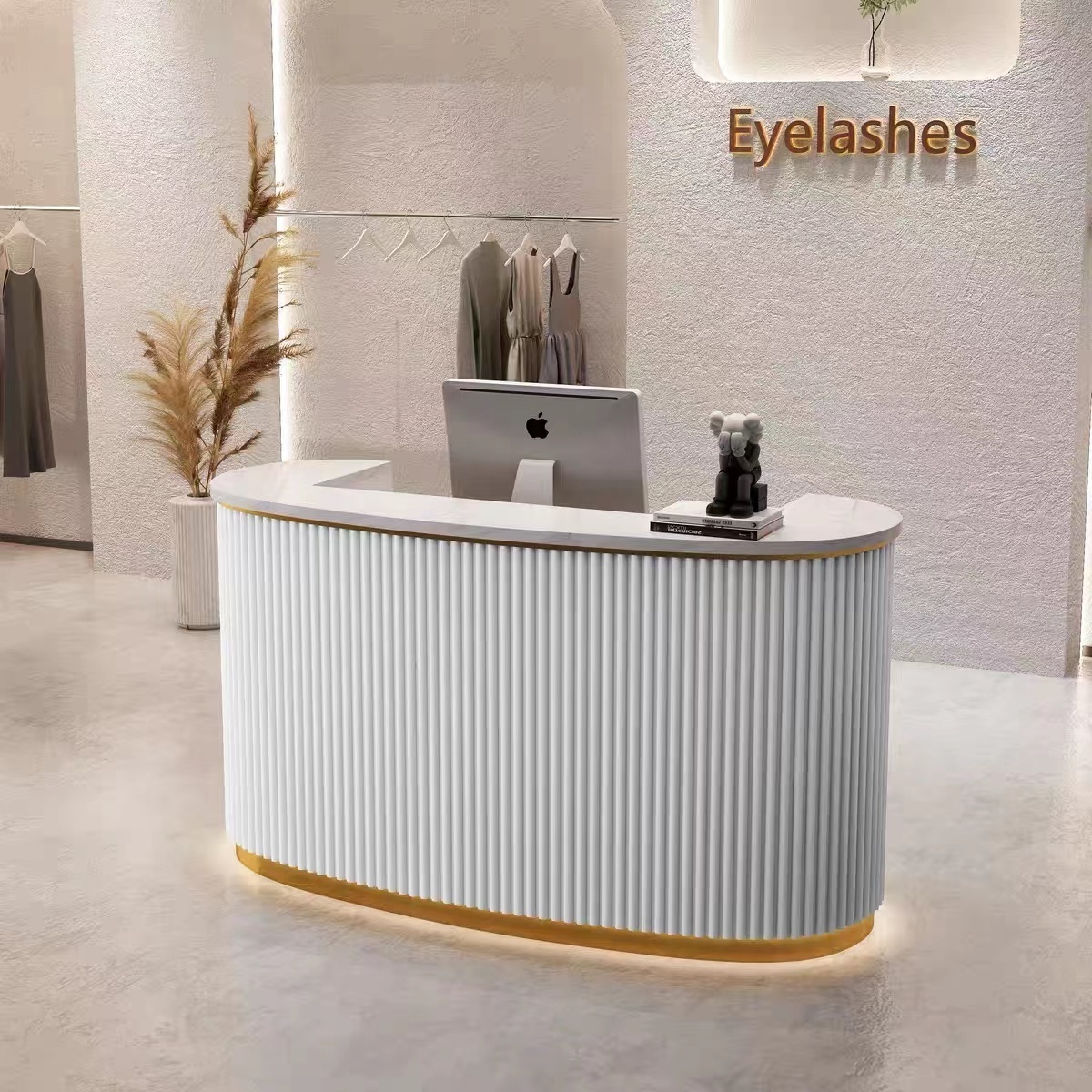 Popular simple design reception counter front desk white gym reception desk