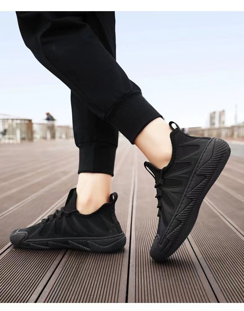 Men's shoes 2024 autumn new casual shoes men's running sneaker youth black work shoes