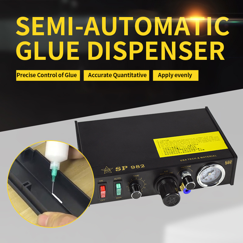 Semi-Automatic Glue Dispenser Machine, Black 982 Digital Display Glue Dispenser Glue Liquid Adhesive Dispenser