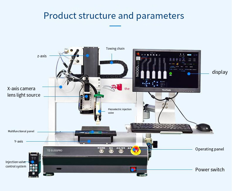 Taozi Automatic Precision Solder Paste Jet Liquid Glue Dispenser Machine Robot