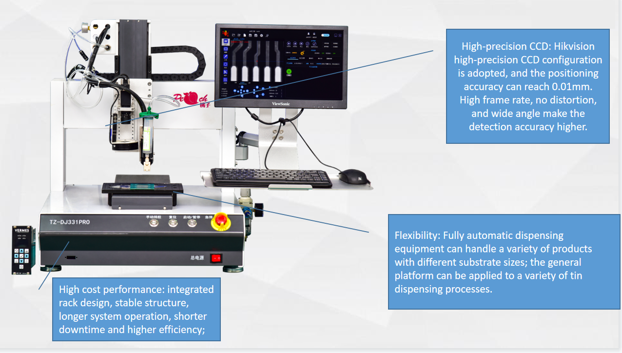 Taozi Automatic Precision Solder Paste Jet Liquid Glue Dispenser Machine Robot