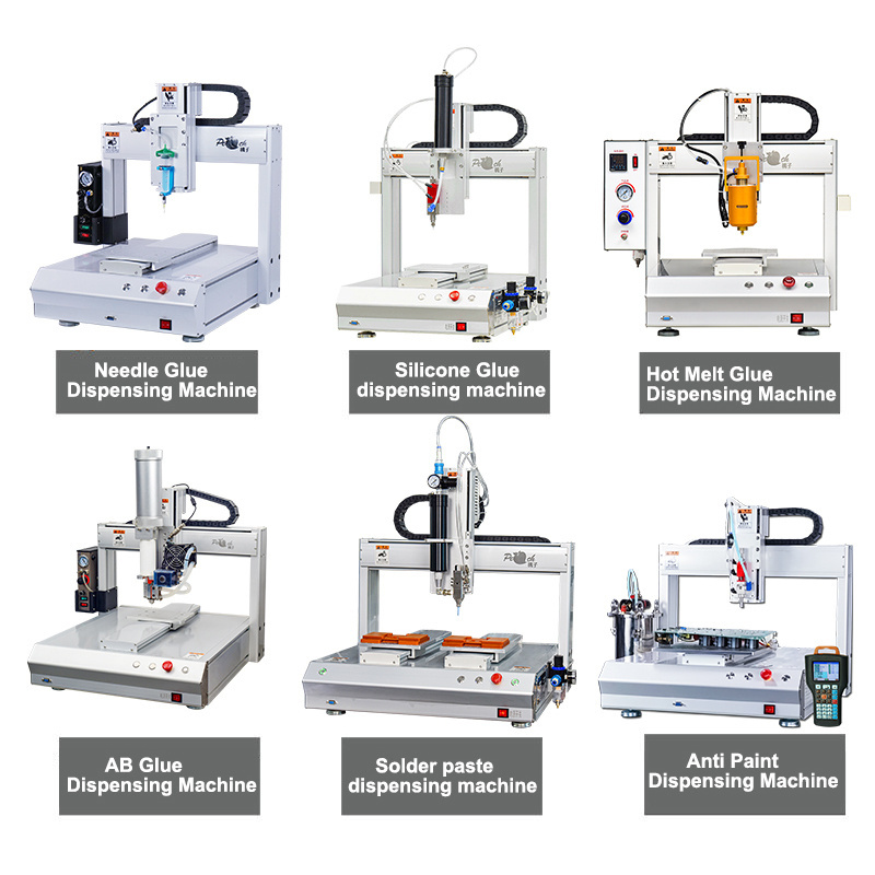 Two Stations Two Needles Automatic Glue Dispensing Doming Sticker Resin Machine Two Component