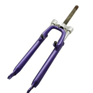 TAOZIK 26  Carbon Steel Blue Purple White Color Thread 28.6 mm Tube Mountain Bike V brake Bicycle Fork