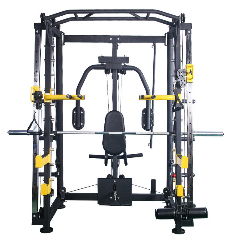 Commercial Home Gym Equipment Multi Functional Trainer Power safe Squat Rack Smith Machine with weight stack