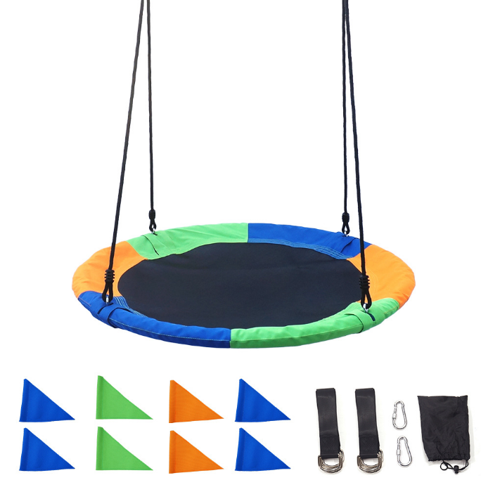 Plastic Kids Sport Equipment Swing Rope Round Kids Swing Seat Strong Disc Swing for Outdoor Backyard Playground