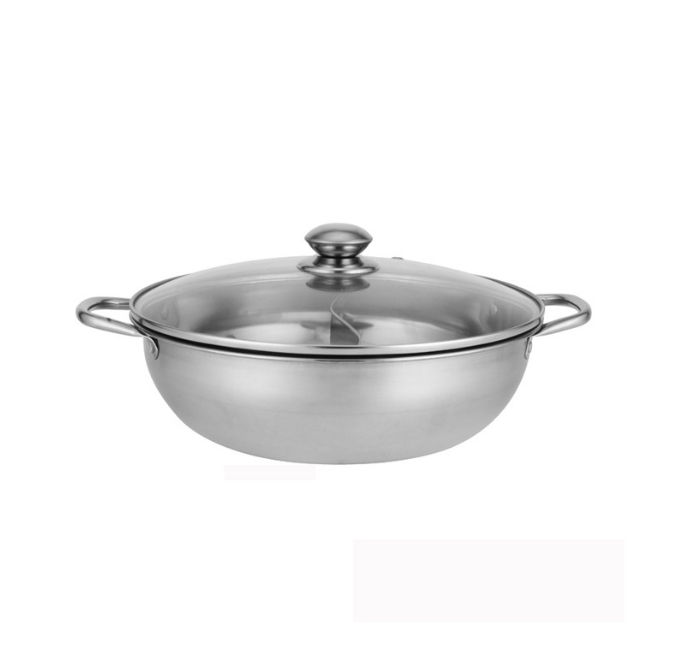 Factory price Hot sale stainless steel cooking pot induction hot pot shabu shabu pot with divider