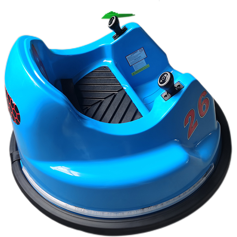 Sticker Race Car 6V Kids Toy Electric Ride On Bumper Car Vehicle with Remote Control, LED Lights & 360 Degree Spin