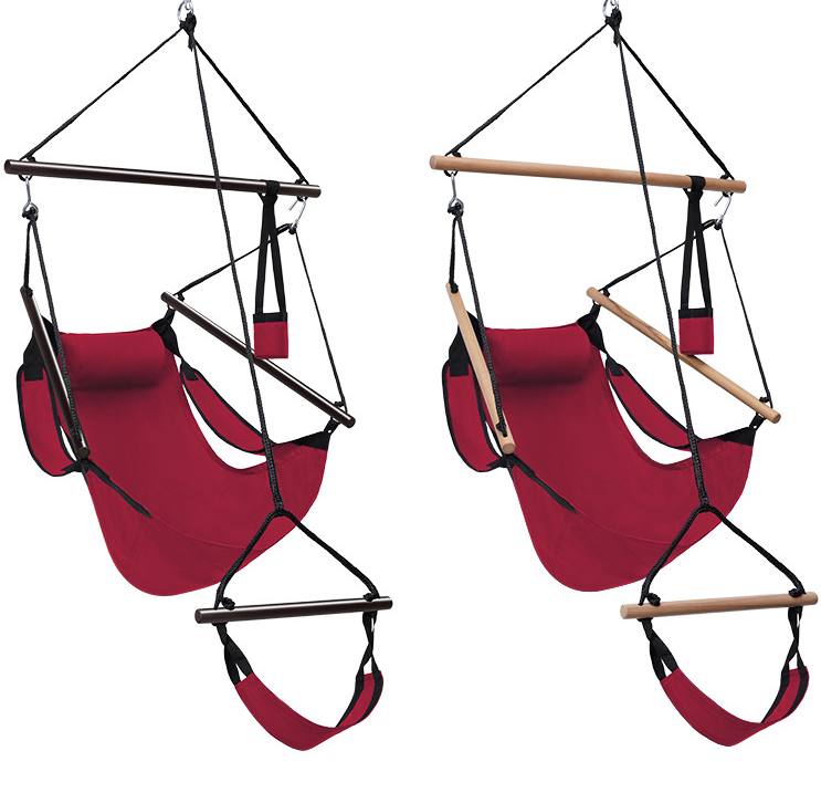 Hanging Rope Hammock Chair Swing Seat with Adjustable Multi-Use Stand for Any Indoor or Outdoor Spaces