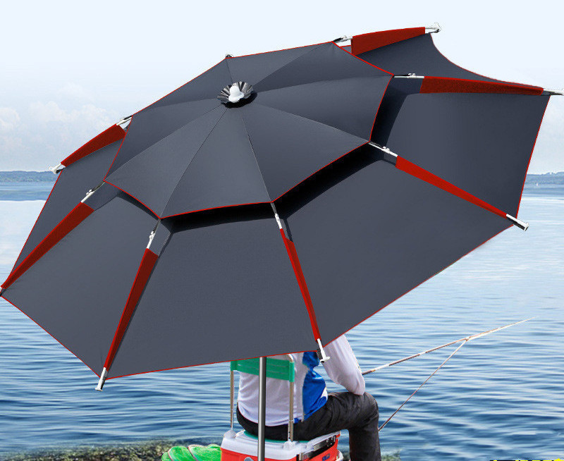 Universal folding outdoor rainproof, sunscreen and UV protection Beach umbrella outdoor 2.4m  2.2m large fishing umbrella