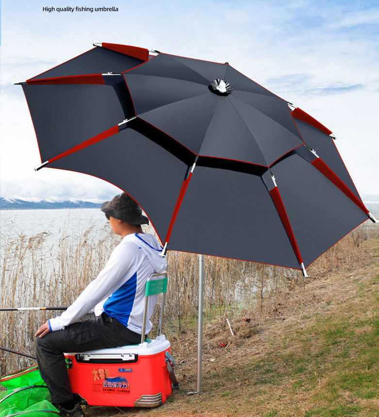 Universal folding outdoor rainproof, sunscreen and UV protection Beach umbrella outdoor 2.4m  2.2m large fishing umbrella