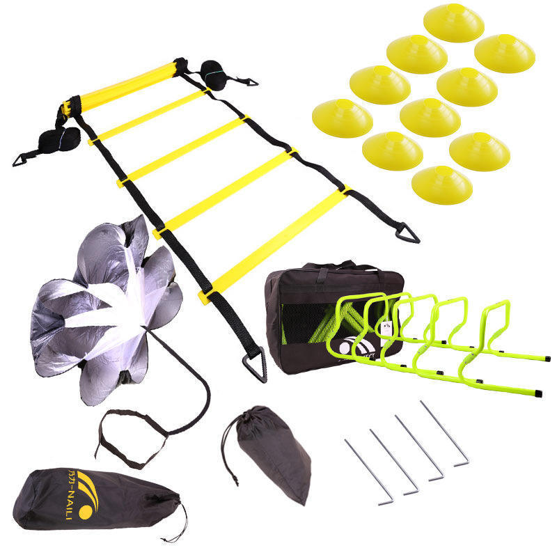 Football Training Hurdles Logo Dish Resistance Umbrella Agility Ladder Set