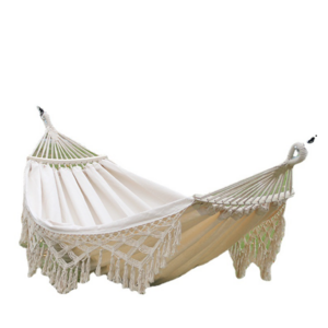 Tassel Hammock Outdoor Folding Camping Woven Canvas Swing Portable Hanging Chair Wholesale Double