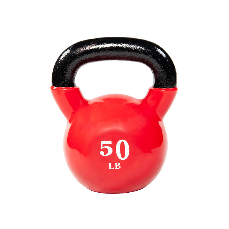 Wholesale Fitness Equipment Cast Iron Powder Coated Competition Colorful Kettlebell Handles Set 50lb Use For Home