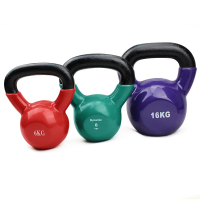 Wholesale Fitness Equipment Cast Iron Powder Coated Competition Colorful Kettlebell Handles Set 50lb Use For Home